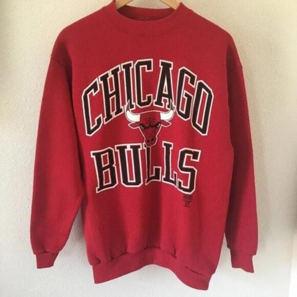 Other - Red 90S Chicago Bulls Basketball Sweatshirt, Bulls Basketball Red